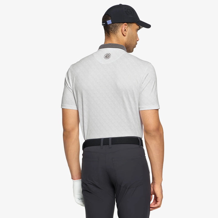 Mansfield is a Breathable short sleeve golf shirt for Men in the color White(4)