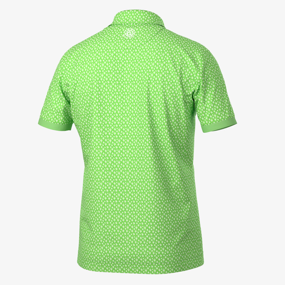 Manuel is a Breathable short sleeve golf shirt for Men in the color Fresh Green/White(7)