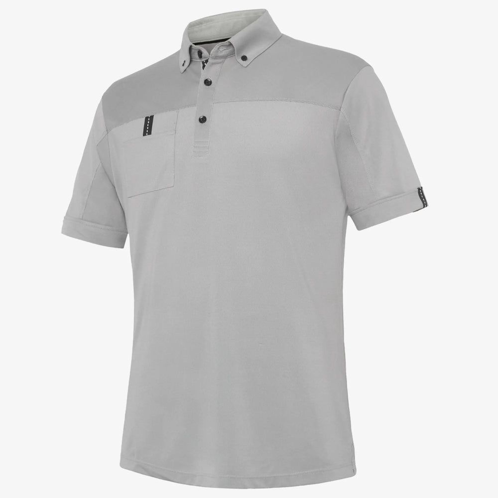 Maple is a Breathable short sleeve golf shirt for Men in the color Sharkskin(0)