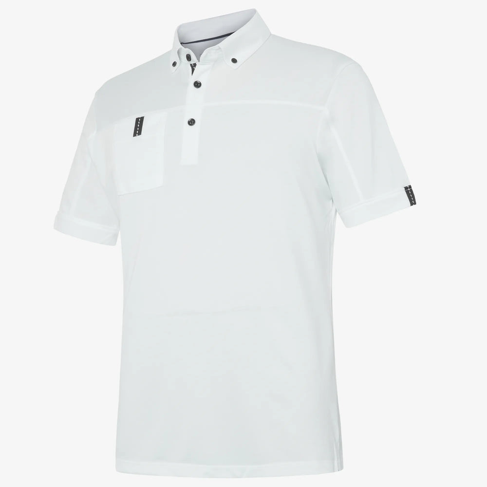 Maple is a Breathable short sleeve golf shirt for Men in the color White(0)