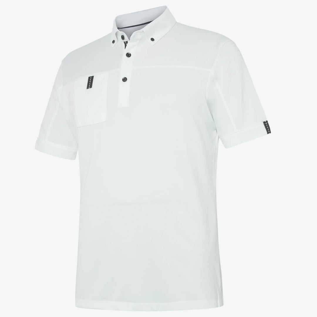 Maple is a Breathable short sleeve golf shirt for Men in the color White(0)