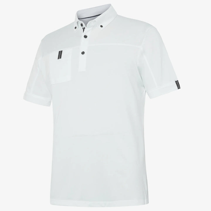 Maple is a Breathable short sleeve golf shirt for Men in the color White(0)