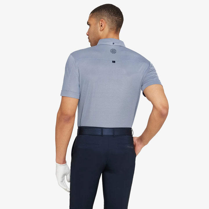 Maple is a Breathable short sleeve golf shirt for Men in the color Moonlight Blue(4)