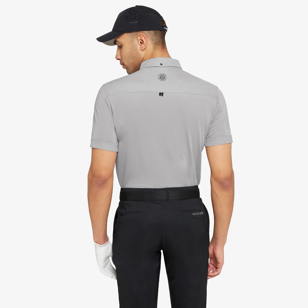 Maple is a Breathable short sleeve golf shirt for Men in the color Sharkskin(4)