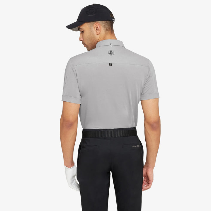 Maple is a Breathable short sleeve golf shirt for Men in the color Sharkskin(4)