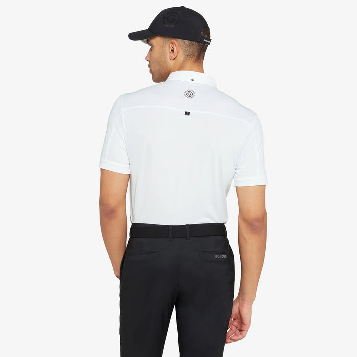 Maple is a Breathable short sleeve golf shirt for Men in the color White(4)