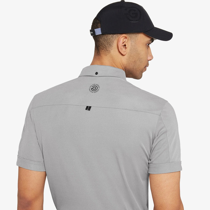Maple is a Breathable short sleeve golf shirt for Men in the color Sharkskin(5)