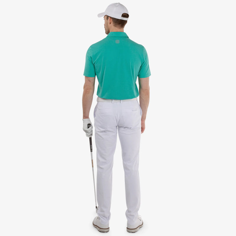 Marcelo is a Breathable short sleeve golf shirt for Men in the color Atlantis Green(6)