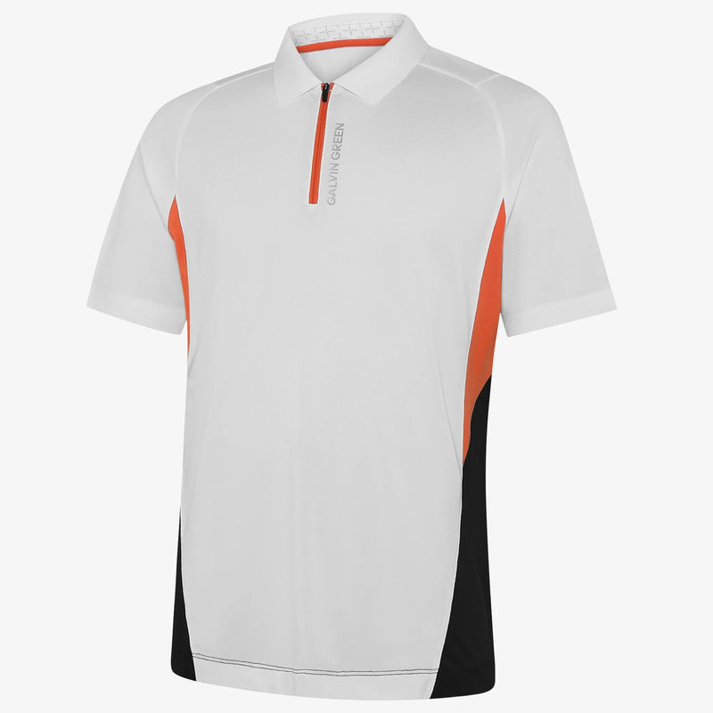 Marco is a Breathable short sleeve golf shirt for Men in the color White/Black(0)