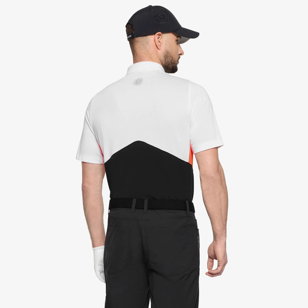 Marco is a Breathable short sleeve golf shirt for Men in the color White/Black(4)