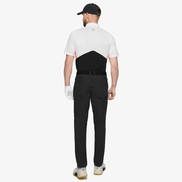 Marco is a Breathable short sleeve golf shirt for Men in the color White/Black(5)