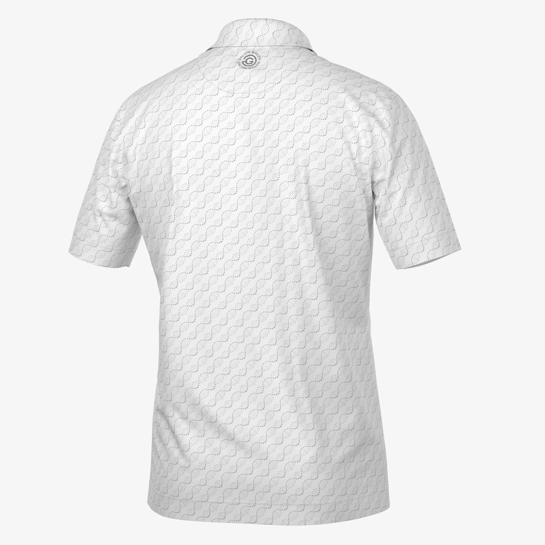 Marcus is a Breathable short sleeve golf shirt for Men in the color White(7)