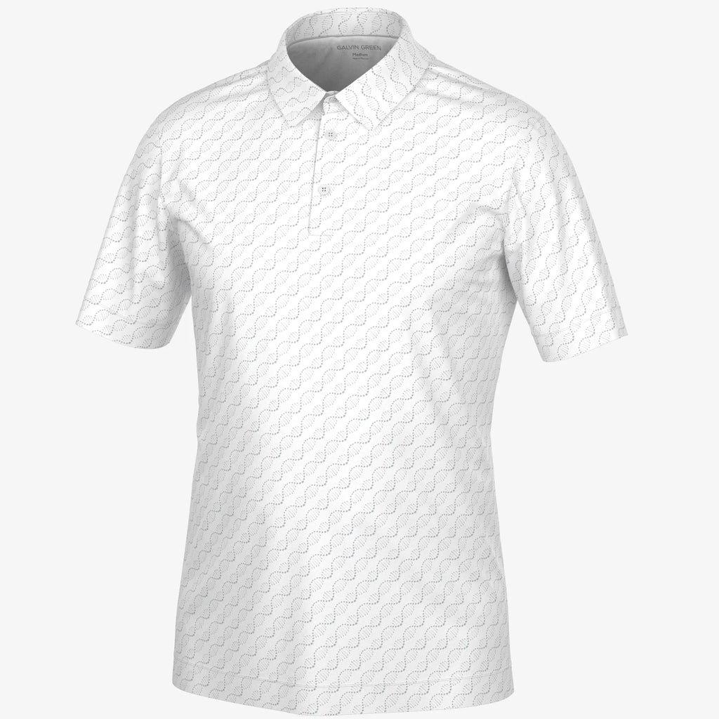 Marcus Breathable short sleeve golf shirt White – Galvin Green