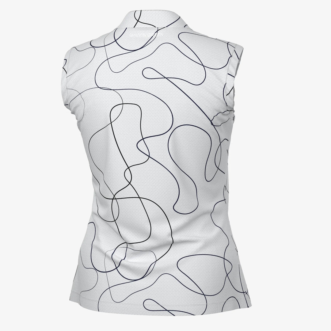 Margie is a BREATHABLE SLEEVELESS GOLF SHIRT for Women in the color White/Black(7)