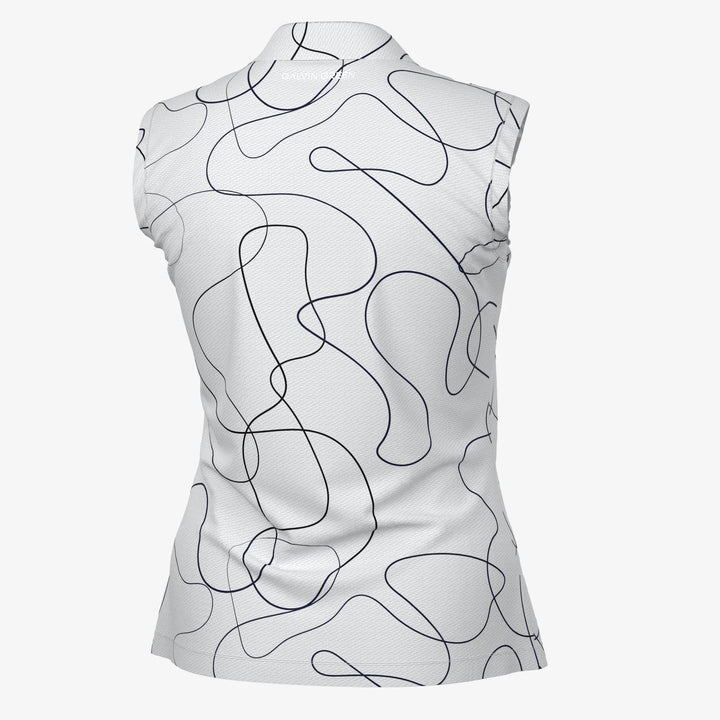 Margie is a BREATHABLE SLEEVELESS GOLF SHIRT for Women in the color White/Black(7)