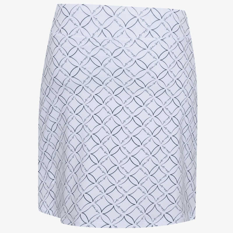 Marielle is a Breathable golf skirt with inner shorts for Women in the color White/Navy(7)