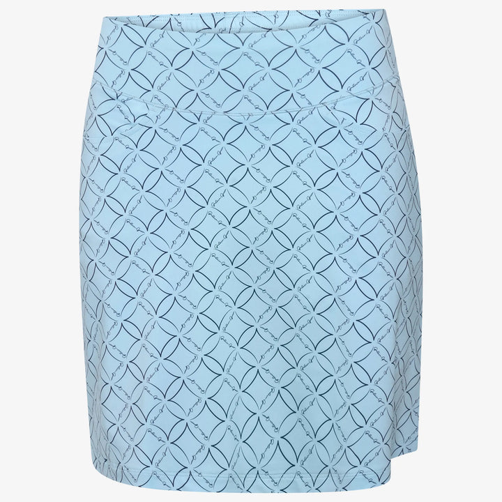 Marielle is a Breathable golf skirt with inner shorts for Women in the color Crystal Blue/Navy(0)