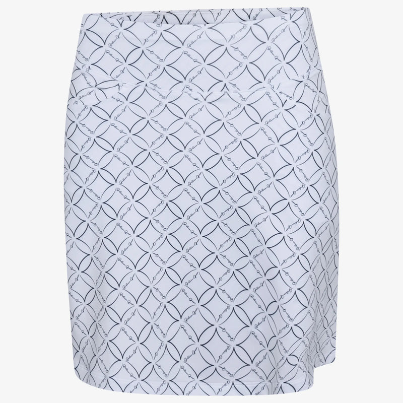 Marielle is a Breathable golf skirt with inner shorts for Women in the color White/Navy(0)