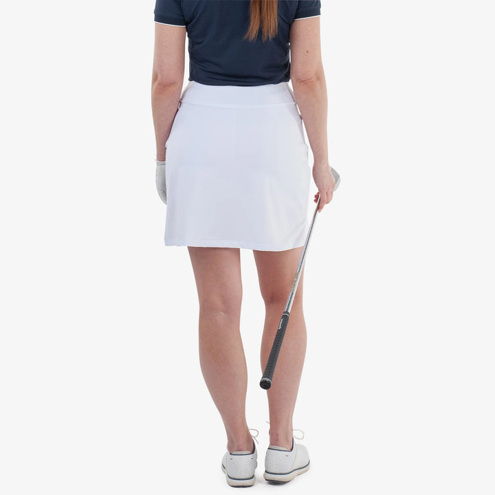 Marielle is a Breathable golf skirt with inner shorts for Women in the color White(5)