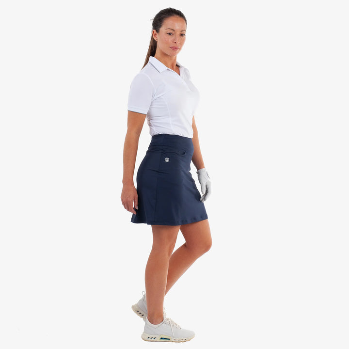Marielle is a Breathable golf skirt with inner shorts for Women in the color Navy(6)
