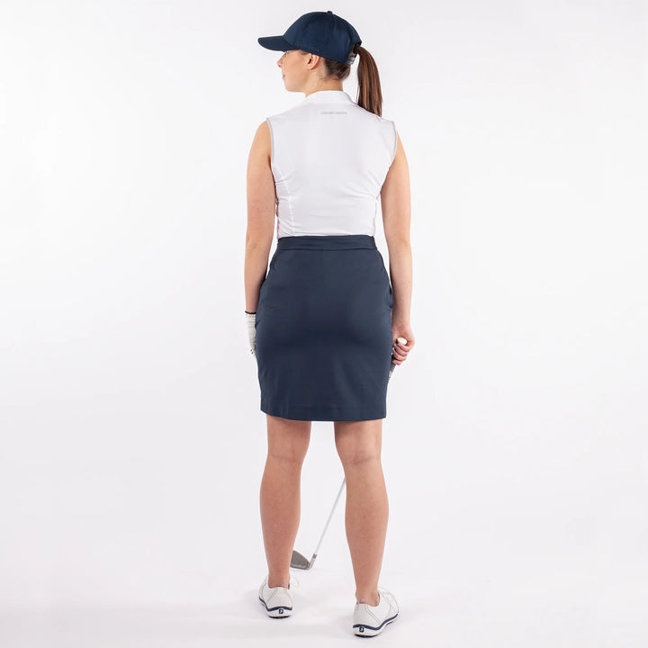 Marie is a Breathable golf skirt with inner shorts for Women in the color Navy(6)