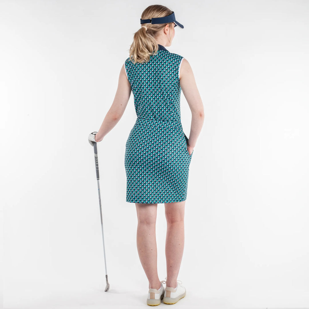 Marie is a Breathable golf skirt with inner shorts for Women in the color Golf Green(5)
