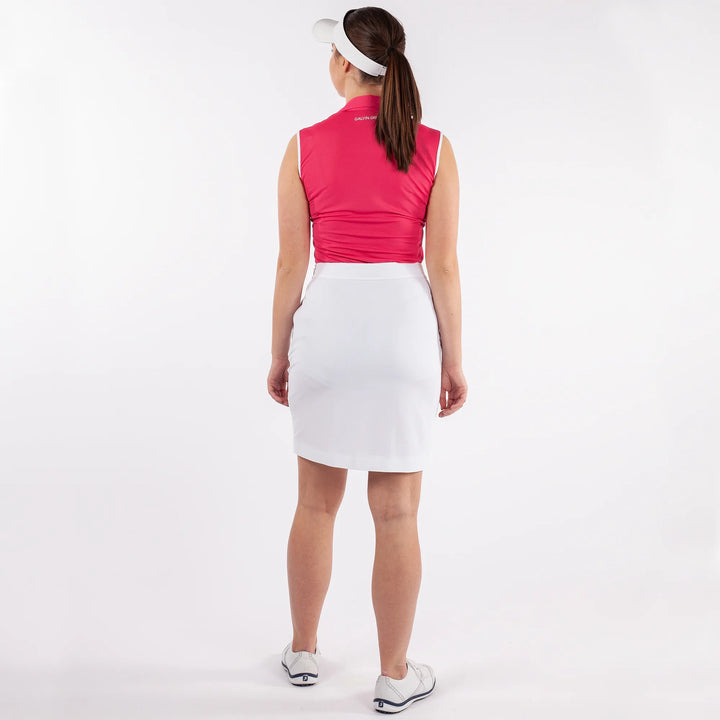 Marie is a Breathable golf skirt with inner shorts for Women in the color White(7)