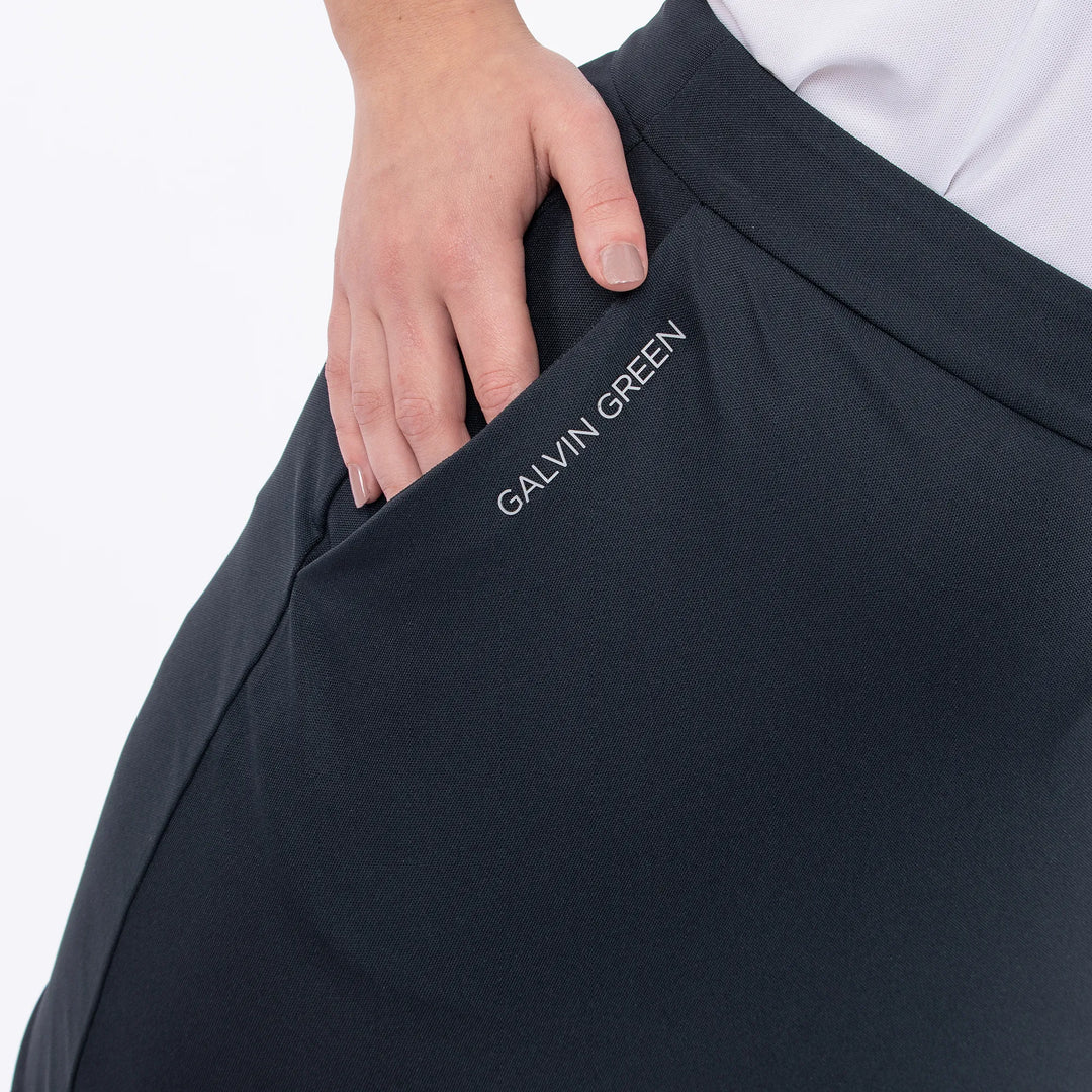 Marie is a Breathable golf skirt with inner shorts for Women in the color Black(3)