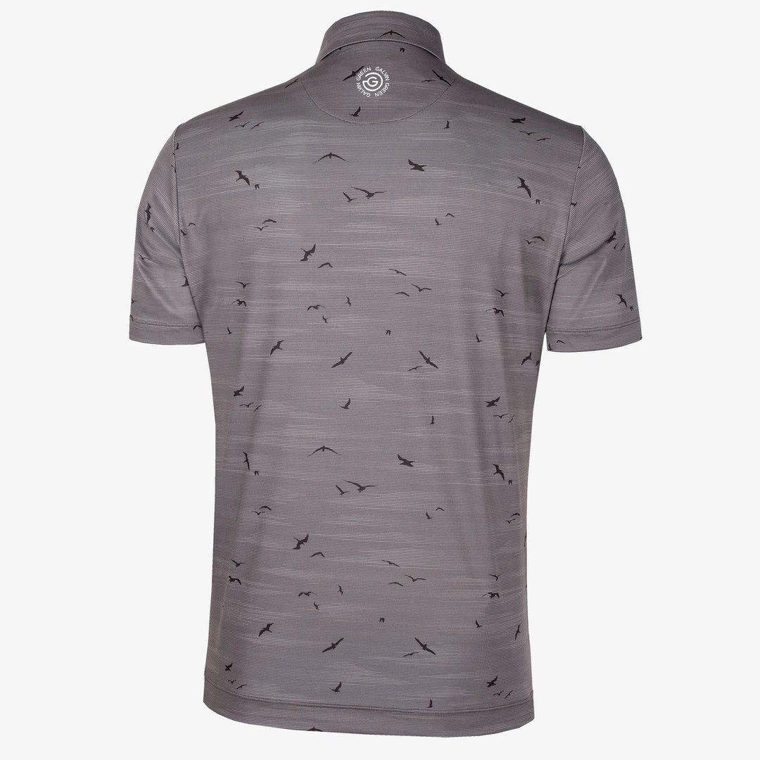 Marin is a Breathable short sleeve golf shirt for Men in the color Forged Iron/Black (8)