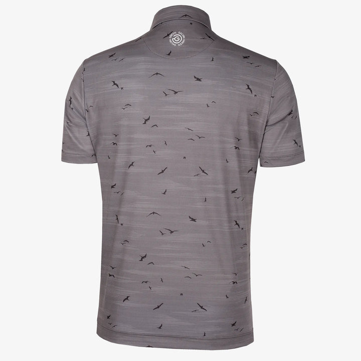 Marin is a Breathable short sleeve golf shirt for Men in the color Forged Iron/Black (8)