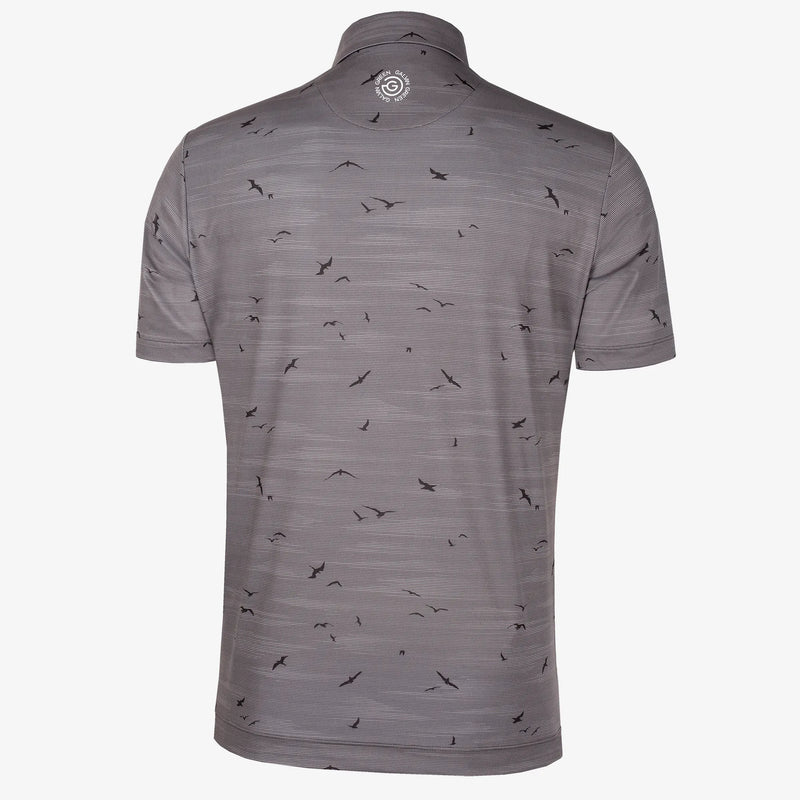Marin is a Breathable short sleeve golf shirt for Men in the color Forged Iron/Black (8)