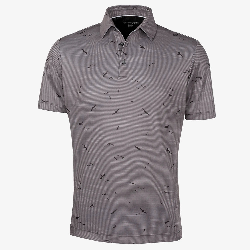 Marin is a Breathable short sleeve golf shirt for Men in the color Forged Iron/Black (0)