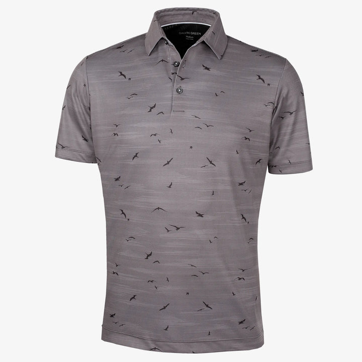 Marin is a Breathable short sleeve golf shirt for Men in the color Forged Iron/Black (0)