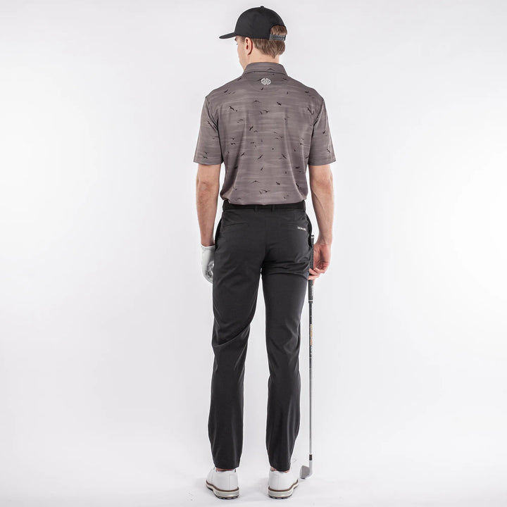 Marin is a Breathable short sleeve golf shirt for Men in the color Forged Iron/Black (7)