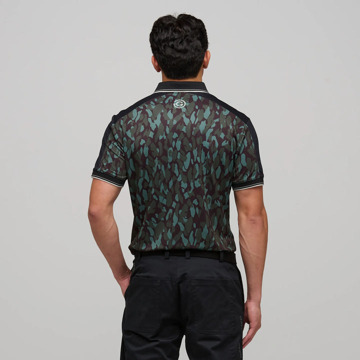 Mario  is a Breathable short sleeve golf shirt for Men in the color Deep Forest/Black(3)