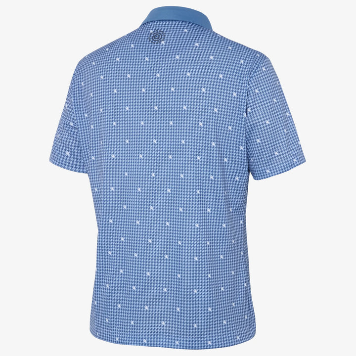 Marley is a Breathable short sleeve golf shirt for Men in the color Moonlight Blue/White(7)