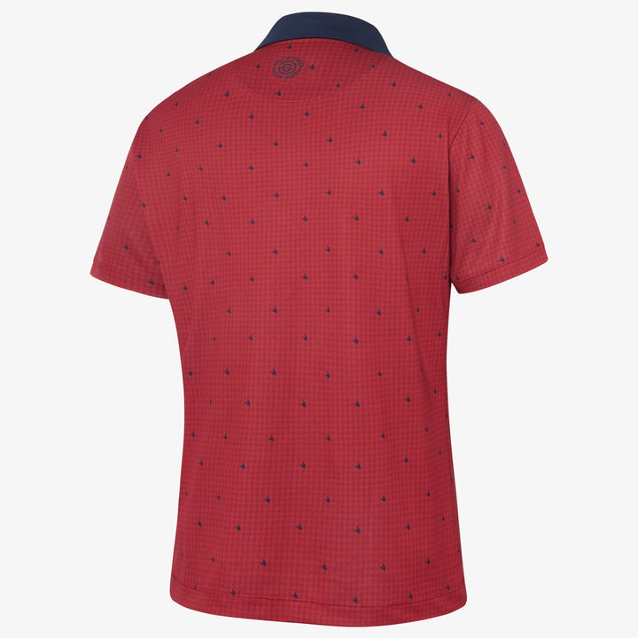 Marley is a Breathable short sleeve golf shirt for Men in the color Red/Navy(7)