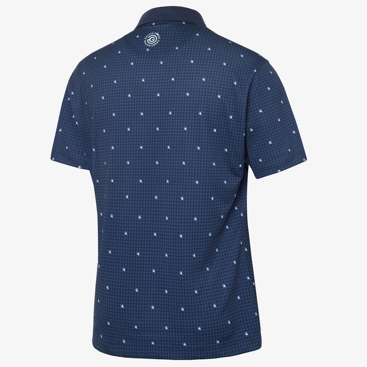 Marley is a Breathable short sleeve golf shirt for Men in the color Navy/White(7)