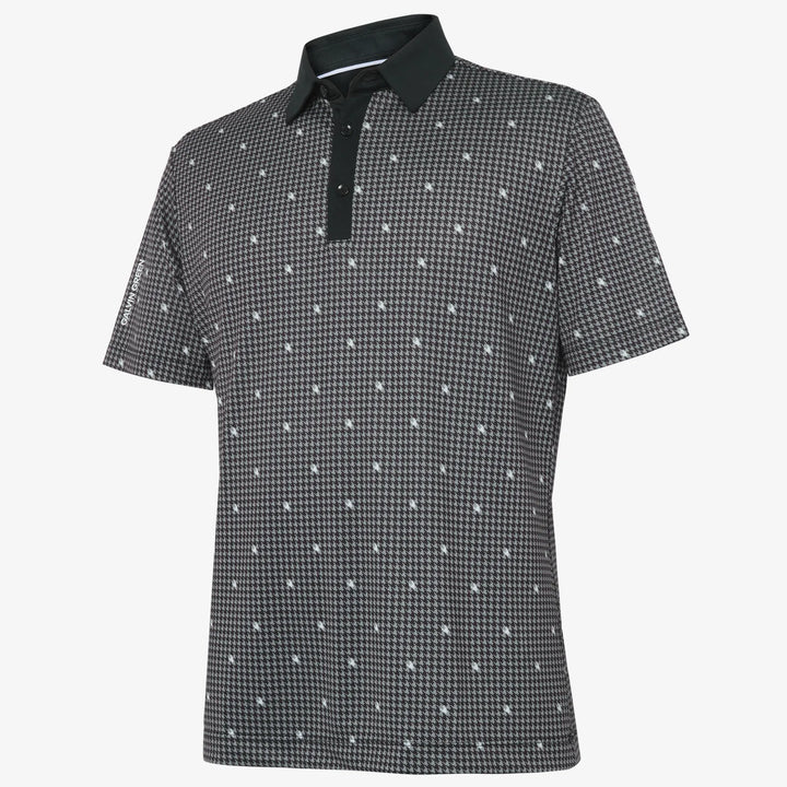 Marley is a Breathable short sleeve golf shirt for Men in the color Sharkskin/Black(0)