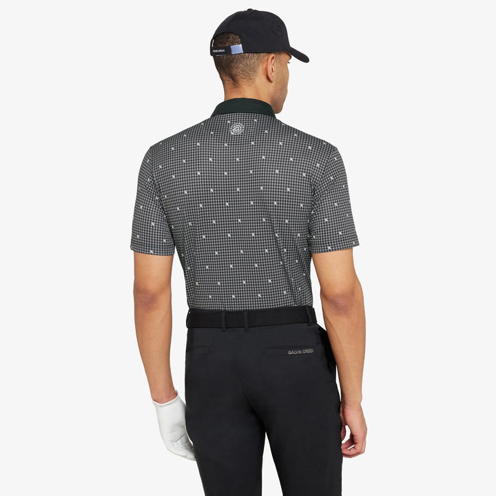 Marley is a Breathable short sleeve golf shirt for Men in the color Sharkskin/Black(4)