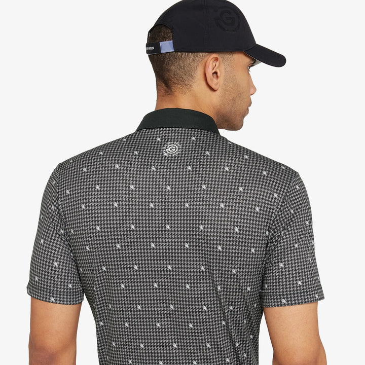 Marley is a Breathable short sleeve golf shirt for Men in the color Sharkskin/Black(5)
