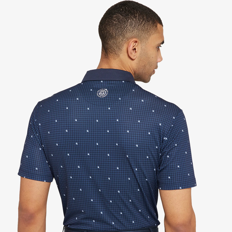Marley is a Breathable short sleeve golf shirt for Men in the color Navy/White(5)