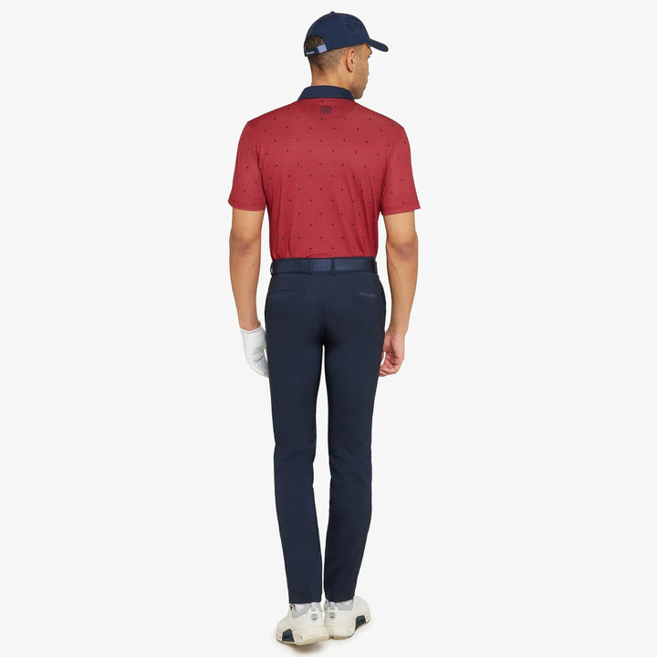 Marley is a Breathable short sleeve golf shirt for Men in the color Red/Navy(6)