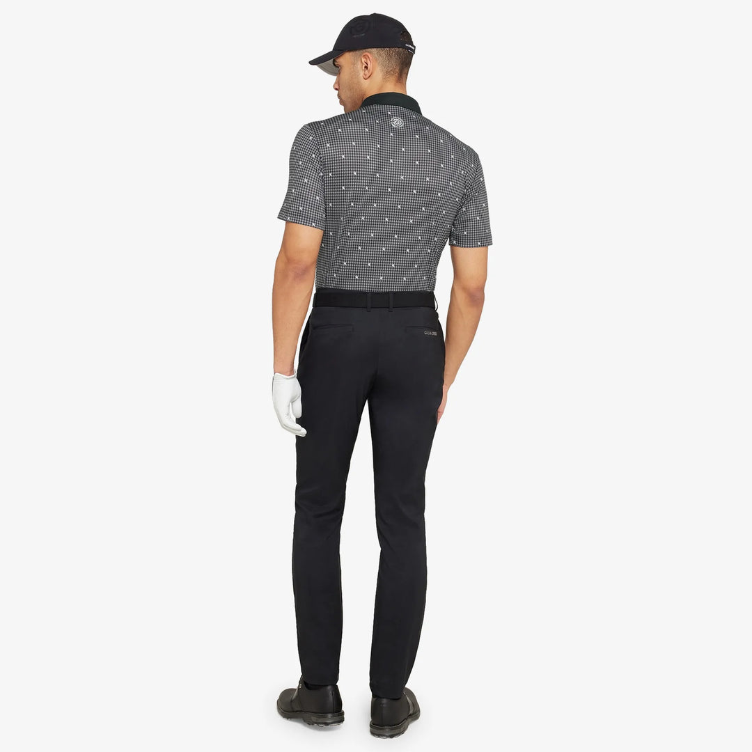 Marley is a Breathable short sleeve golf shirt for Men in the color Sharkskin/Black(6)