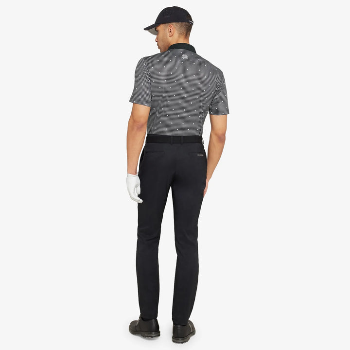 Marley is a Breathable short sleeve golf shirt for Men in the color Sharkskin/Black(6)