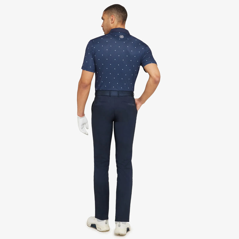 Marley is a Breathable short sleeve golf shirt for Men in the color Navy/White(6)