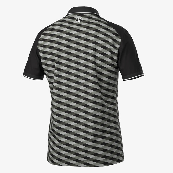 Marlon is a Breathable short sleeve golf shirt for Men in the color Black/Sharkskin(7)