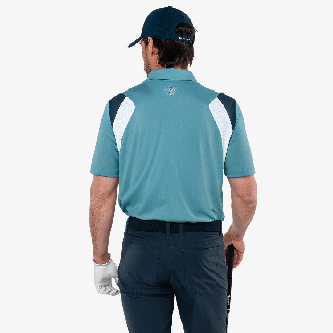 Marshall is a Breathable long sleeve golf shirt for Men in the color Storm Blue/Navy/White(4)