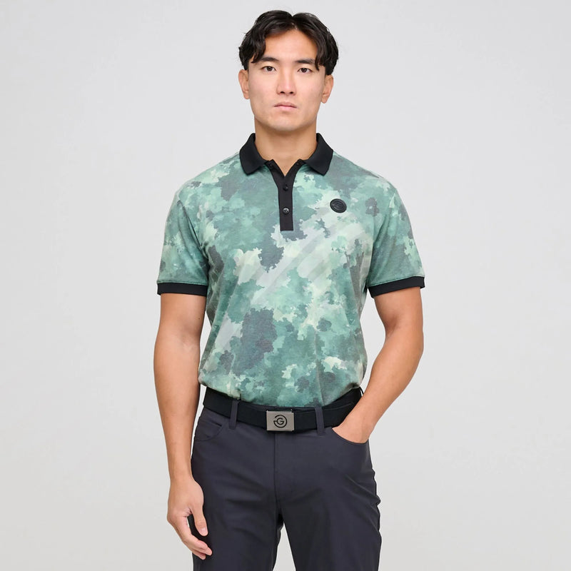 Marsh is a Breathable short sleeve golf shirt for Men in the color Jungle Green(1)