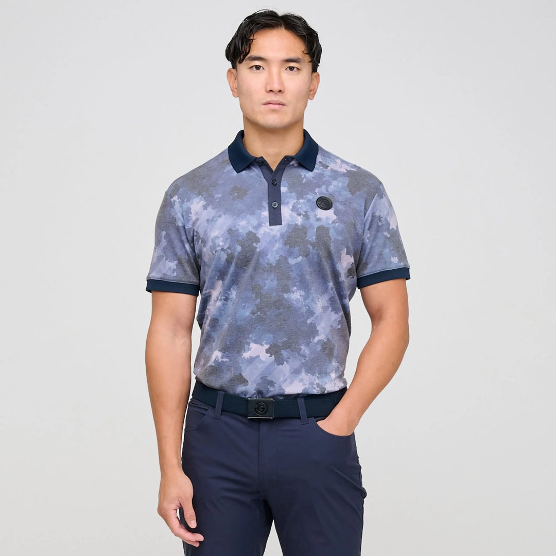 Marsh is a Breathable short sleeve golf shirt for Men in the color Navy(1)